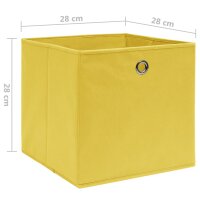 vidaXL Aufbewahrungsboxen 10 Stk. Vliesstoff 28x28x28 cm Gelb