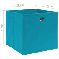 vidaXL Aufbewahrungsboxen 4 Stk. Vliesstoff 28x28x28 cm Babyblau