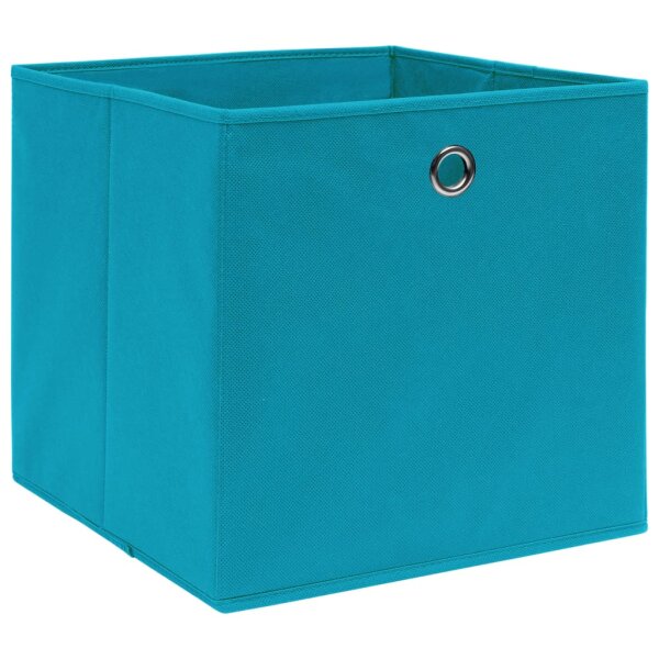 vidaXL Aufbewahrungsboxen 10 Stk. Vliesstoff 28x28x28 cm Babyblau