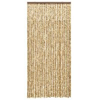 vidaXL Insektenschutz-Vorhang Beige und Braun 90x220 cm Chenille