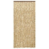 vidaXL Insektenschutz-Vorhang Beige und Braun 100x220 cm Chenille