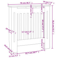 vidaXL MDF Heizk&ouml;rperverkleidung Grau 78 cm