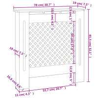 vidaXL MDF Heizk&ouml;rperverkleidung Wei&szlig; 78 cm