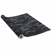 vidaXL Selbstklebende Möbelfolie Schwarz Steinoptik 500x90 cm PVC