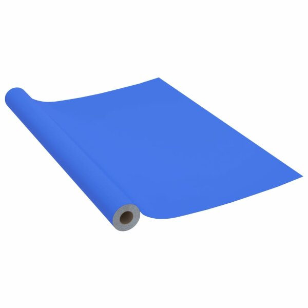 vidaXL Selbstklebende M&ouml;belfolie Hochglanz-Blau 500x90 cm PVC