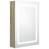 vidaXL LED-Spiegelschrank fürs Bad Eichenoptik...