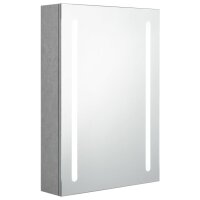 vidaXL LED-Spiegelschrank f&uuml;rs Bad Betongrau 50x13x70 cm