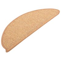 vidaXL Treppenmatten Selbstklebend Sisal-Optik 15Stk. 65x21x4cm Orange