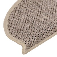 vidaXL Treppenmatten Selbstklebend Sisal 15 Stk. 65x21x4cm Dunkelbeige