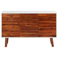 vidaXL Sideboard 110x35x70 cm Massivholz Akazie und MDF