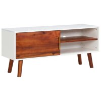 vidaXL TV-Schrank 110x35x50 cm Massivholz Akazie und MDF