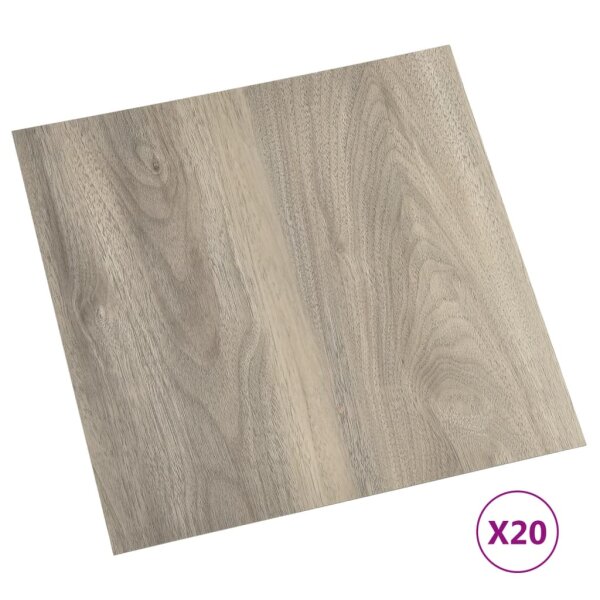 vidaXL PVC-Fliesen Selbstklebend 20 Stk. 1,86 m&sup2; Taupe