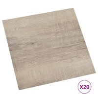 vidaXL PVC-Fliesen Selbstklebend 20 Stk. 1,86 m&sup2; Taupe