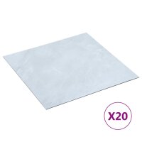 vidaXL PVC-Fliesen Selbstklebend 20 Stk. 1,86 m&sup2; Wei&szlig;er Marmor