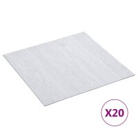 vidaXL PVC-Fliesen Selbstklebend 20 Stk. 1,86 m&sup2; Wei&szlig;