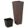 vidaXL Garten-Hochbeet 3-tlg. Poly Rattan Braun