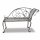 vidaXL Garten-Chaiselongue 128 cm Stahl Antik Braun