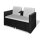 vidaXL 4-tlg. Garten-Lounge-Set mit Auflagen Poly Rattan Schwarz