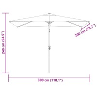 vidaXL Sonnenschirm 200 x 300 cm Gr&uuml;n Rechteckig