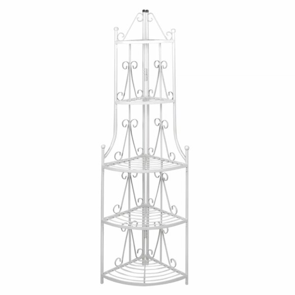 Pflanzentreppe Blumenregal Standregal Eckregal Blumentreppe Stahl wei&szlig;