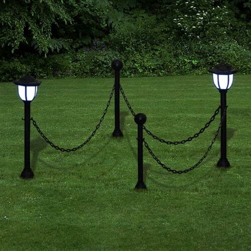 2x LED Lampe Solarleuchte Au&szlig;enlampe Gartenleuchte Laterne