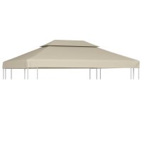 vidaXL Pavillon-Dachplane Ersatzdach 310 g/m² Beige...