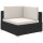 vidaXL 6-tlg. Garten-Lounge-Set mit Auflagen Poly Rattan Schwarz