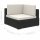 vidaXL 6-tlg. Garten-Lounge-Set mit Auflagen Poly Rattan Schwarz