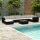 vidaXL 8-tlg. Garten-Lounge-Set mit Auflagen Poly Rattan Schwarz