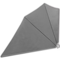 vidaXL Faltbarer Balkonfächer Grau 160×240 cm