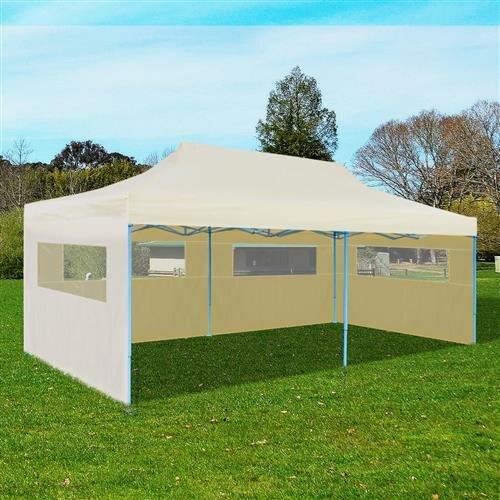 vidaXL Pop-Up-Partyzelt Faltbar Creme 3&times;6 m