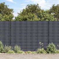 vidaXL Gartenzaun-Sichtschutz PVC 70&times;0,19 m Dunkelgrau