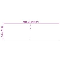 vidaXL Gartenzaun-Sichtschutz PVC 70&times;0,19 m Dunkelgrau