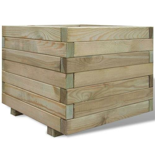 vidaXL Hochbeet 50x50x40 cm Holz Quadratisch