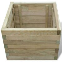 vidaXL Hochbeet 50x50x40 cm Holz Quadratisch