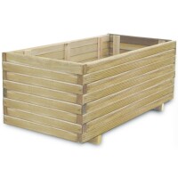 vidaXL Hochbeet 100x50x40 cm Holz Rechteckig