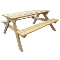 vidaXL Picknicktisch 150x135x71,5 cm Holz