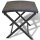 vidaXL Klappbarer Hocker Poly Rattan Schwarz