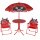 vidaXL 3-tlg. Garten-Bistro-Set f&uuml;r Kinder mit Sonnenschirm Rot