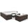 vidaXL 10-tlg. Garten-Lounge-Set mit Auflagen Poly Rattan Braun