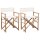 vidaXL Klappbarer Regiestuhl 2 Stk. Bambus und Canvas