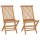 vidaXL Klappbare Gartenstühle 2 Stk. Massivholz Teak