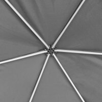vidaXL Hexagonal Pop-Up Zelt mit 6 Seitenwänden Grau...