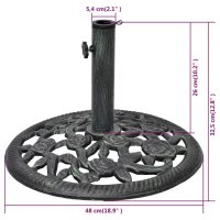 vidaXL Sonnenschirmst&auml;nder Gusseisen 12 kg 48 cm