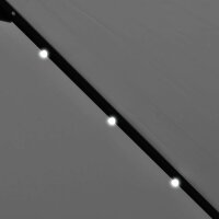 vidaXL LED Cantilever Sonnenschirm 3 m Sandwei&szlig;