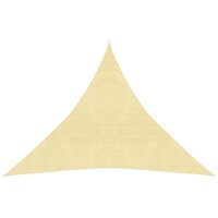 vidaXL Sonnensegel HDPE Dreieckig 3,6x3,6x3,6 m Beige