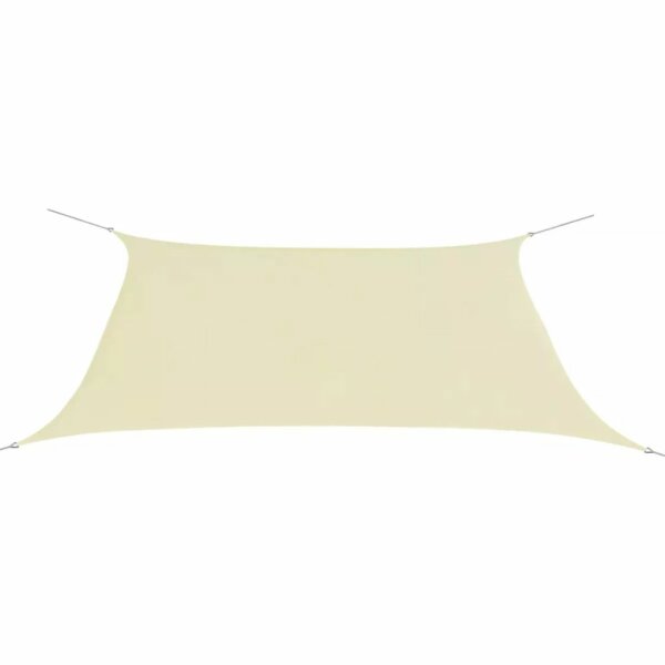 vidaXL Sonnensegel Oxford Gewebe Rechteckig 2 x 4 m Creme