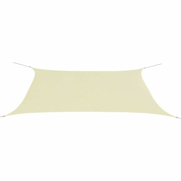 vidaXL Sonnensegel Oxford Gewebe Rechteckig 4 x 6 m Creme