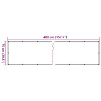 vidaXL Balkonsichtschutz Oxfordgewebe 75x400 cm Anthrazit