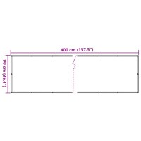 vidaXL Balkonsichtschutz Oxfordgewebe 90x400 cm Anthrazit